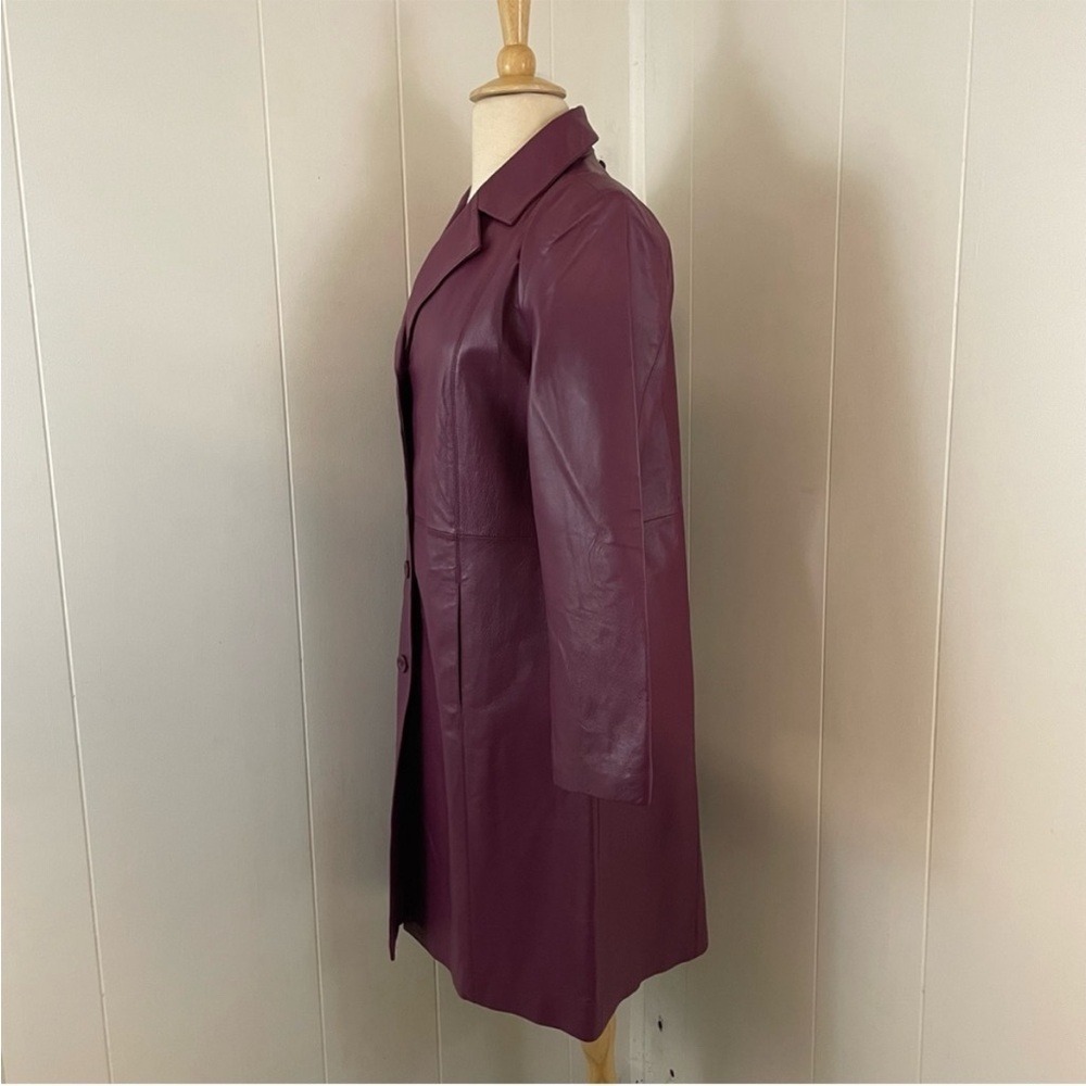 90s Chadwicks Purple Leather Jacket Women's XL Vintage Long Sleeve Classic Glam - Picture 4 of 11